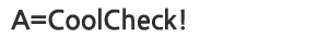 A=CoolCheck